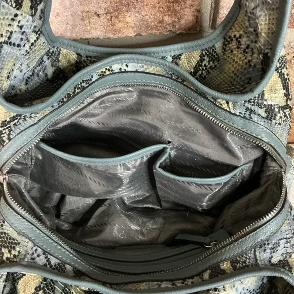 SIMPLY VERA VERA WANG Faux Leather Snakeskin Print Hobo Bag - Picture 7 of 16